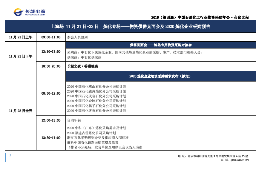 2019（第四屆）中國石油化工行業物資采購年會·會議議程 企業動態 第6張